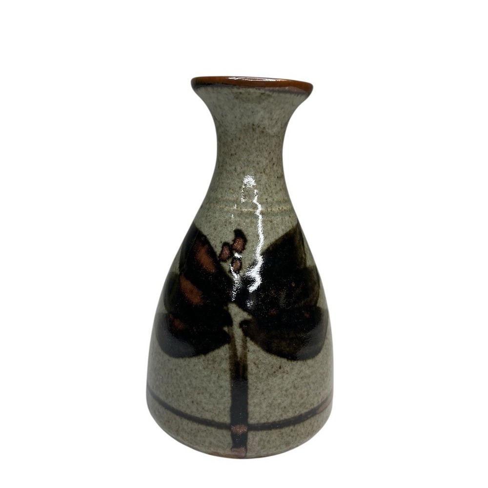 Art Pottery Vase Bourton On The Water Cotswold Pottery Flower Leaves Nature